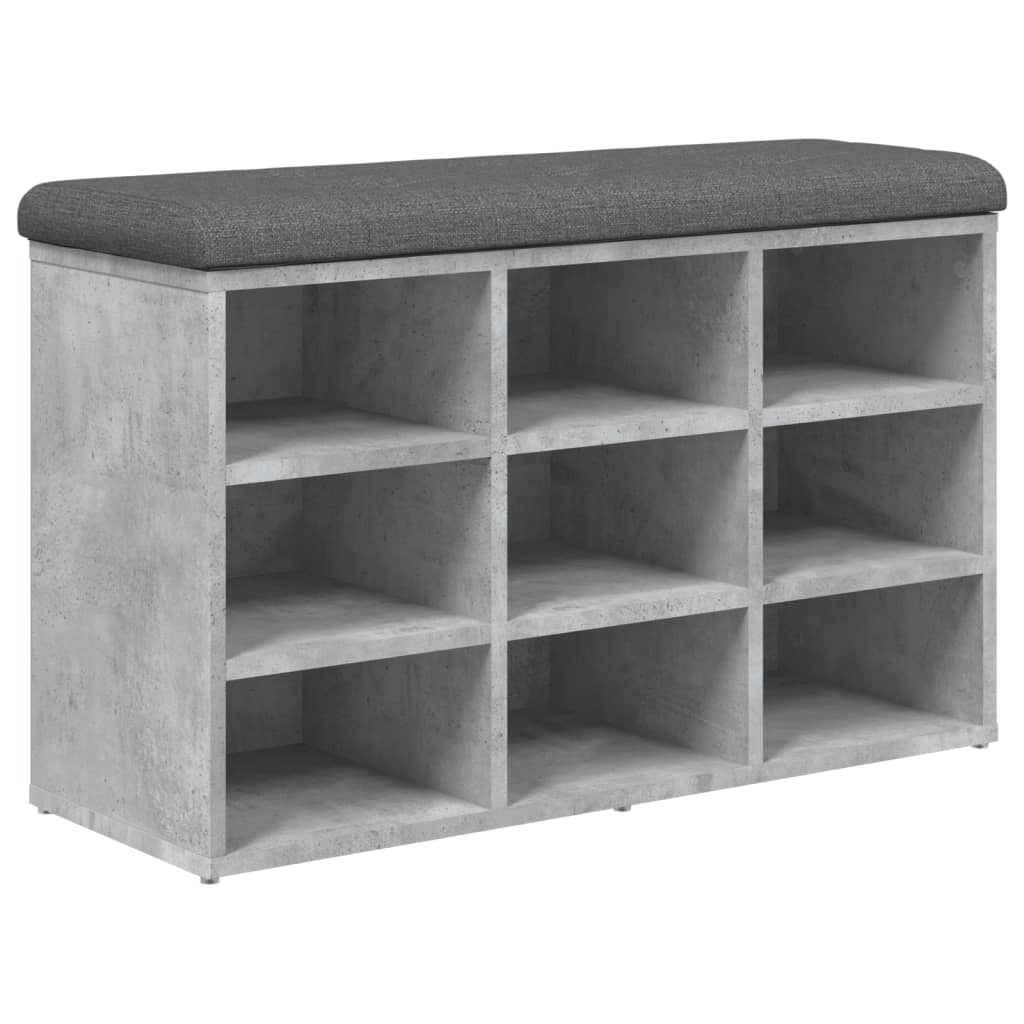 vidaXL Lavice s botníkem betonově šedá 82x32x50 cm kompozitní dřevo