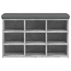 Lavice s botníkem betonově šedá 82x32x50 cm kompozitní dřevo - obrázek 4