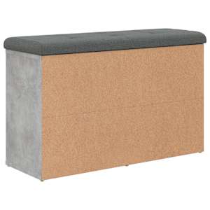 Lavice s botníkem betonově šedá 82x32x50 cm kompozitní dřevo - obrázek 5