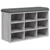 vidaXL jalatsipink, hall Sonoma tamm, 82 x 32 x 50 cm, tehispuit