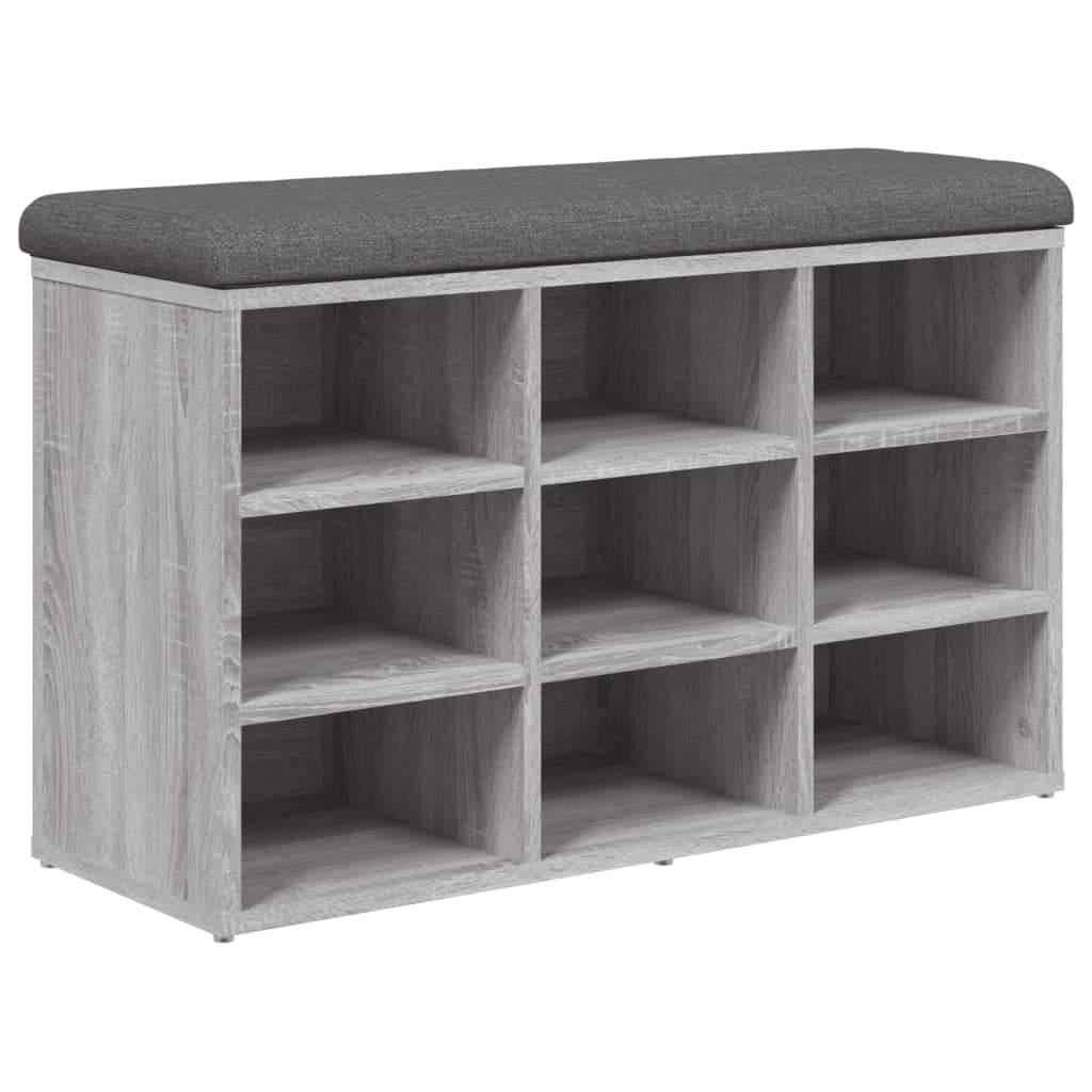 vidaXL Lavice s botníkem šedá sonoma 82 x 32 x 50 cm kompozitní dřevo