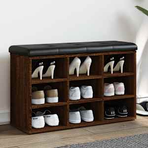 Klop za čevlje rjavi hrast 82x32x50 cm inženirski les