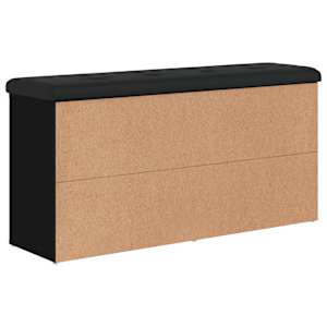 Lavice s botníkem černá 102 x 32 x 50 cm kompozitní dřevo - obrázek 6
