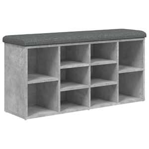 Lavice s botníkem betonově šedá 102x32x50 cm kompozitní dřevo - obrázek 2