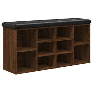 Lavice s botníkem hnědý dub 102 x 32 x 50 cm kompozitní dřevo - obrázek 2