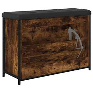 Botníková lavice s výklopnou zásuvkou kouřový dub 82x32x56 cm - obrázek 8