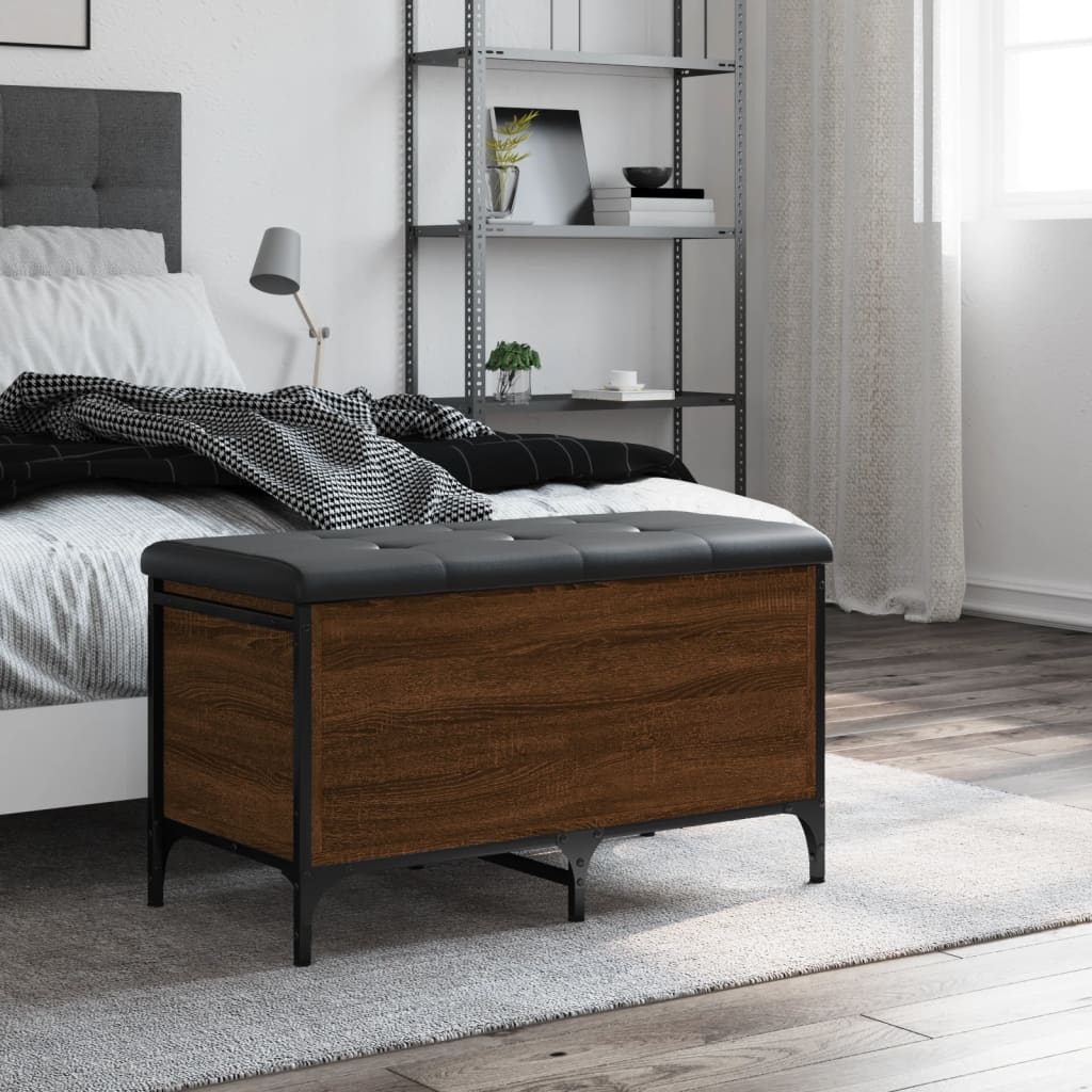 vidaXL Úložná lavička hnedý dub 82x42x45 cm kompozitné drevo