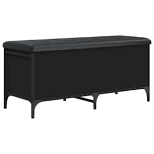 Úložná lavice černá 102 x 42 x 45 cm kompozitní dřevo - obrázek 2