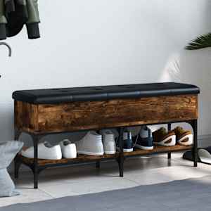 Klop za čevlje dimljen hrast 102x32x45 cm inženirski les