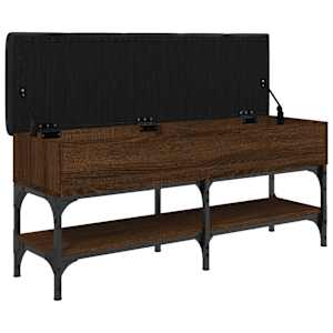 Lavice s botníkem hnědý dub 102 x 32 x 45 cm kompozitní dřevo - obrázek 5