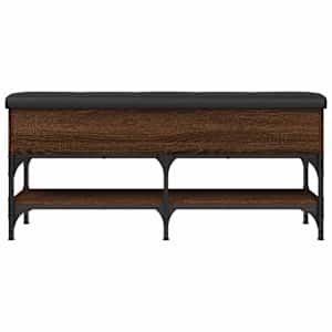 Lavice s botníkem hnědý dub 102 x 32 x 45 cm kompozitní dřevo - obrázek 6