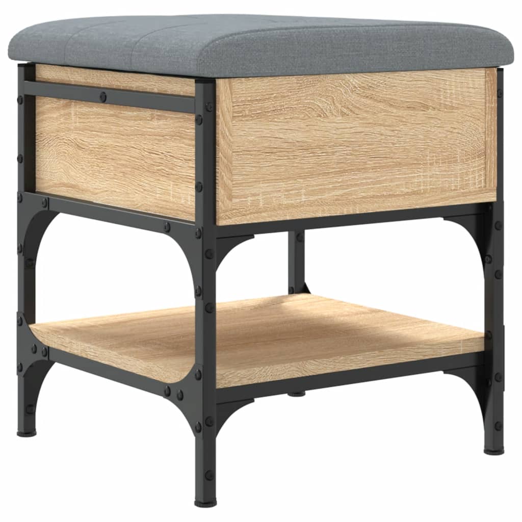 vidaXL Lavice s botníkem dub sonoma 42 x 42 x 45 cm kompozitní dřevo