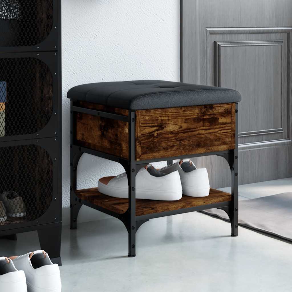 Thumbnail - vidaXL Schuhbank Räuchereiche 42x42x45 cm Holzwerkstoff