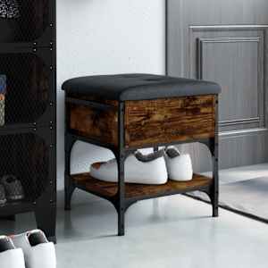 Klop za čevlje dimljen hrast 42x42x45 cm inženirski les