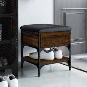 Klop za čevlje rjavi hrast 42x42x45 cm inženirski les