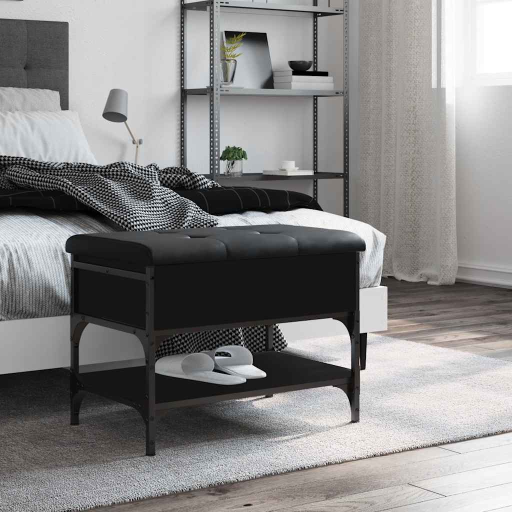 Thumbnail - vidaXL Schuhbank Schwarz 62x42x45 cm Holzwerkstoff