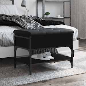 Klop za čevlje črna 62x42x45 cm inženirski les