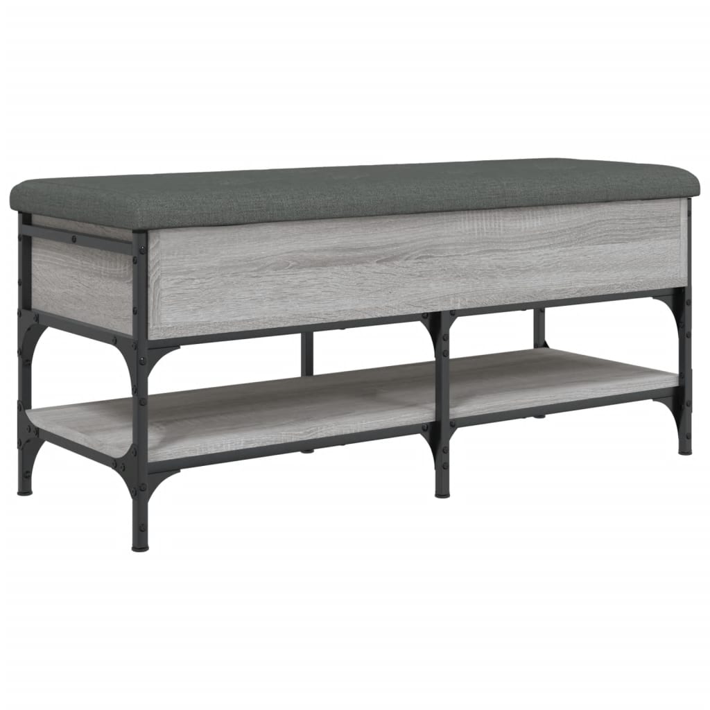 vidaXL Lavice s botníkem šedá sonoma 102 x 42 x 45 cm kompozitní dřevo