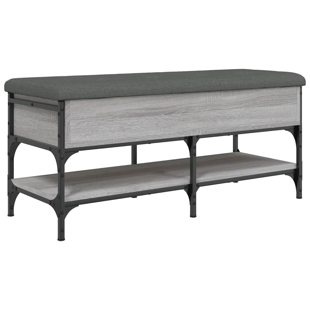 vidaXL Lavice s botníkem šedá sonoma 102 x 42 x 45 cm kompozitní dřevo