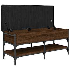 Lavice s botníkem hnědý dub 102 x 42 x 45 cm kompozitní dřevo - obrázek 6