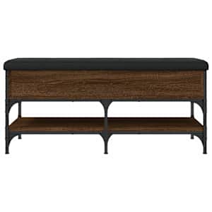 Lavice s botníkem hnědý dub 102 x 42 x 45 cm kompozitní dřevo - obrázek 7