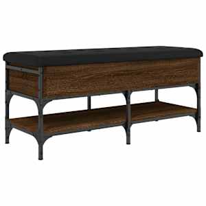 Lavice s botníkem hnědý dub 102 x 42 x 45 cm kompozitní dřevo - obrázek 9