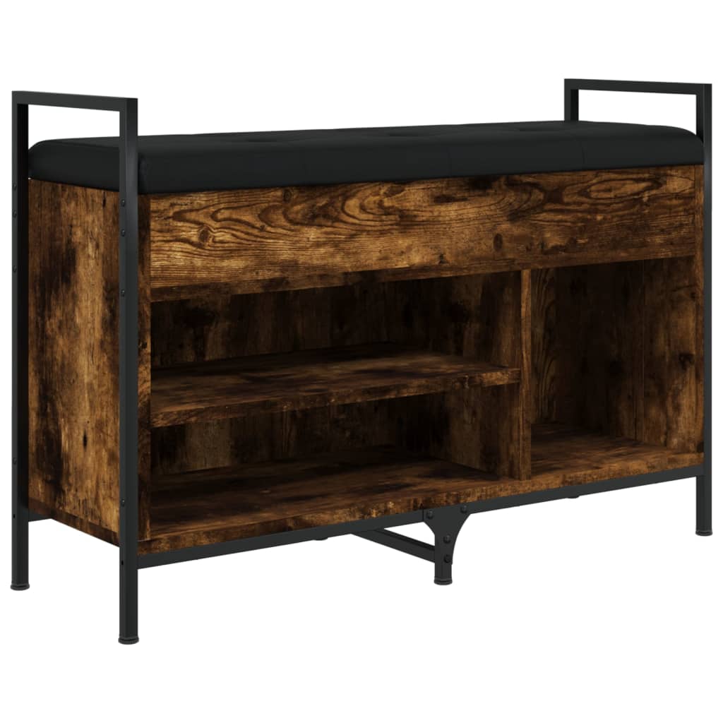 vidaXL Lavice s botníkem kouřový dub 85,5x32x57,5 cm kompozitní dřevo