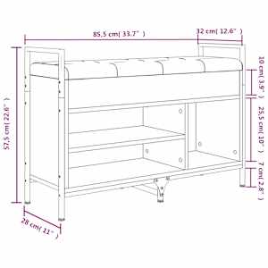 Lavice s botníkem kouřový dub 85,5x32x57,5 cm kompozitní dřevo - obrázek 11