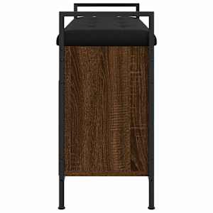 Lavice s botníkem hnědý dub 85,5x32x57,5 cm kompozitní dřevo - obrázek 7