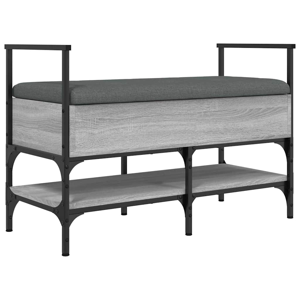 vidaXL Lavice s botníkem šedá sonoma 85,5x42x57,5 cm kompozitní dřevo