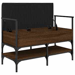 Lavice s botníkem hnědý dub 85,5x42x57,5 cm kompozitní dřevo - obrázek 5