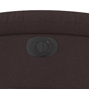 Elektrické polohovací křeslo tmavě hnědé textil - obrázek 12