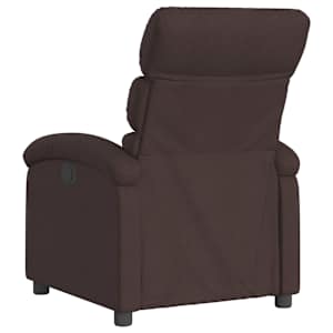 Elektrické polohovací křeslo tmavě hnědé textil - obrázek 5