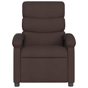 Elektrické polohovací křeslo tmavě hnědé textil - obrázek 9