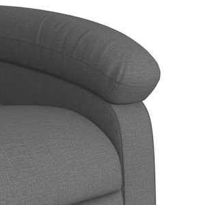 Elektrické masážní polohovací křeslo tmavě šedé textil - obrázek 11