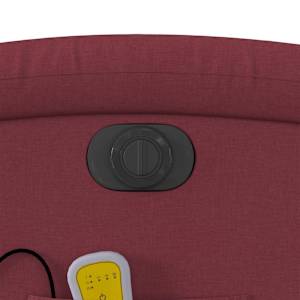 Elektrické masážní polohovací křeslo vínové textil - obrázek 12