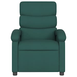 Elektrické masážní polohovací křeslo tmavě zelené textil - obrázek 9