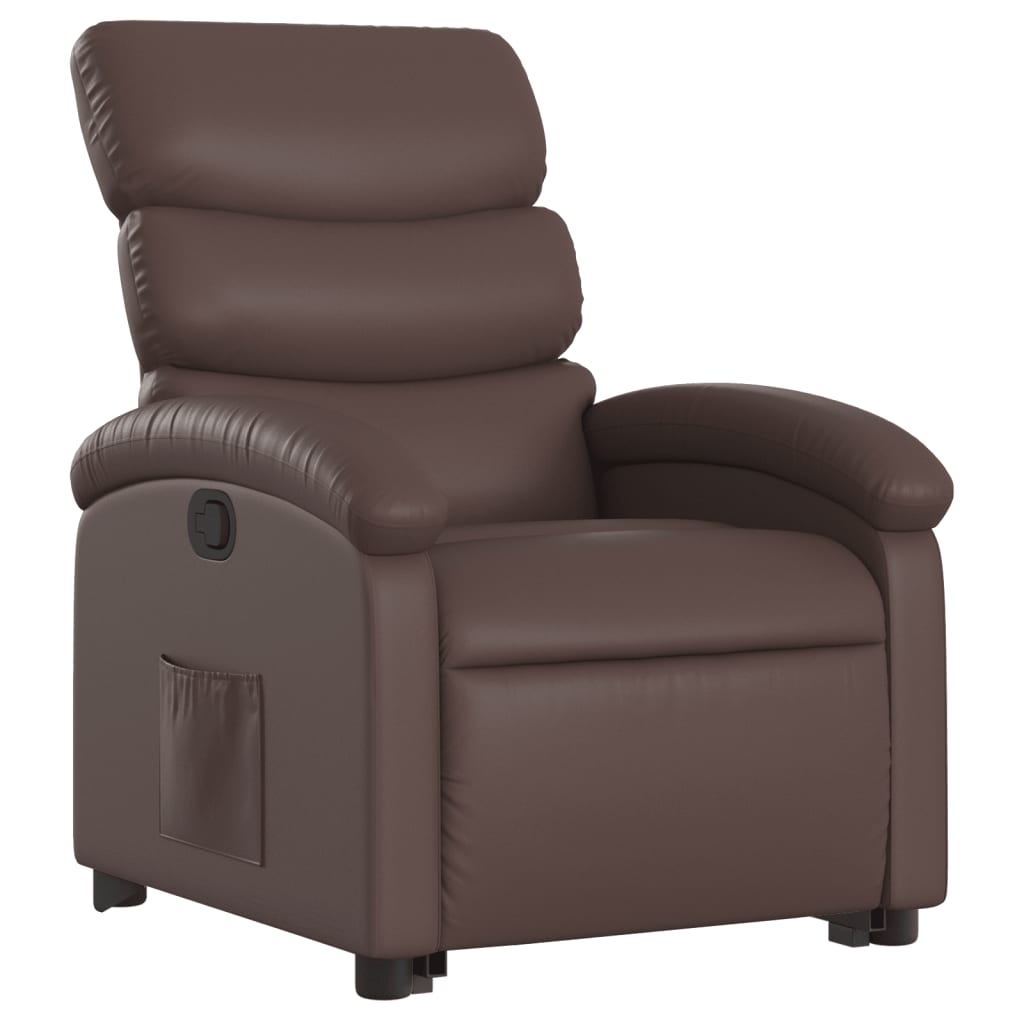 vidaXL Fauteuil inclinable marron similicuir