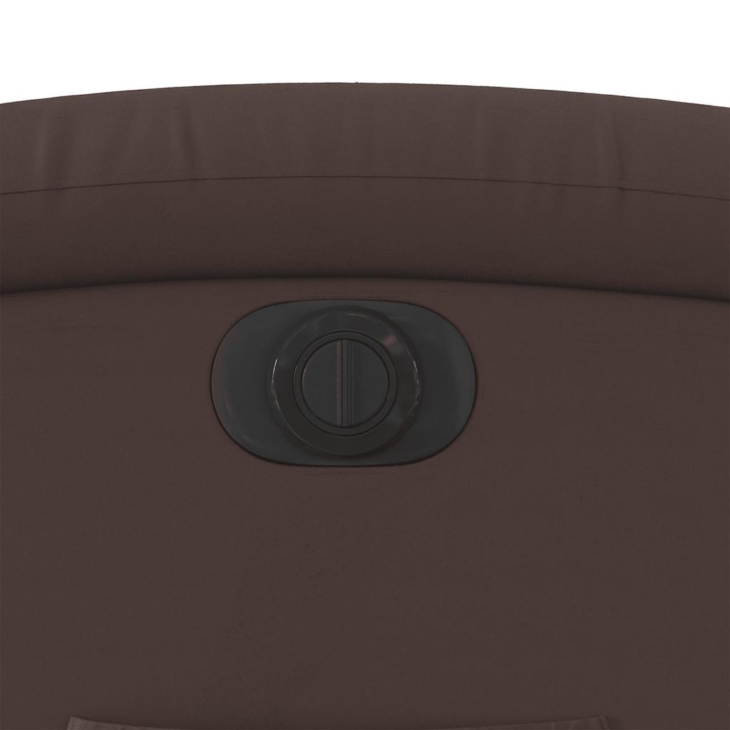 Električni naslanjač s funkcijo vstajanja rjavo umetno usnje - slika 13