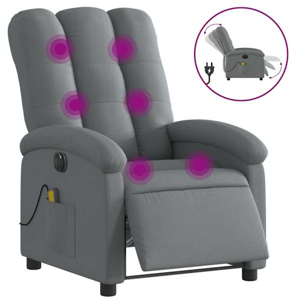 vidaXL elektriline massaažitool, tumehall, kangas