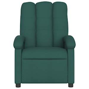 Elektrické masážní polohovací křeslo tmavě zelené textil - obrázek 9
