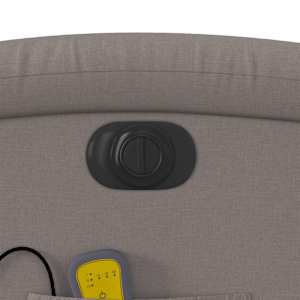 Elektrické masážní polohovací křeslo taupe textil - obrázek 12