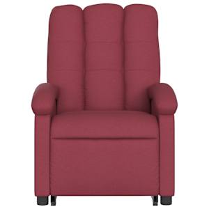 Zvedací masážní polohovací křeslo vínové textil - obrázek 9