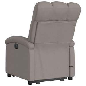 Zvedací masážní polohovací křeslo taupe textil - obrázek 5