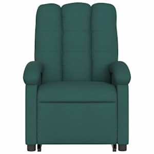 Elektrické zvedací polohovací křeslo tmavě zelené textil - obrázek 9