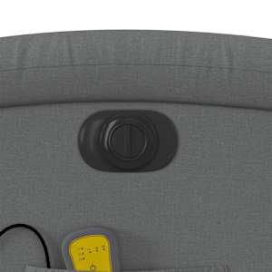 Elektrické zvedací masážní polohovací křeslo tmavě šedé textil - obrázek 12