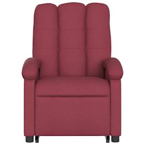 Elektrické zvedací masážní polohovací křeslo vínové textil - obrázek 9