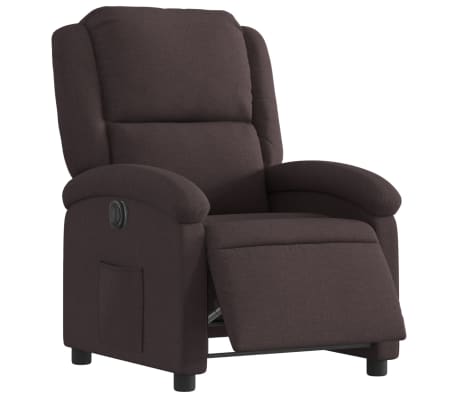 vidaXL Relaxsessel Elektrisch Dunkelbraun Stoff