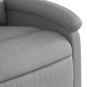 Elektrické masážní polohovací křeslo světle šedé textil - obrázek 11