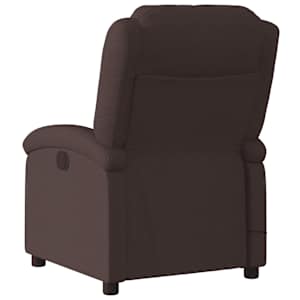 Elektrické masážní polohovací křeslo tmavě hnědé textil - obrázek 5
